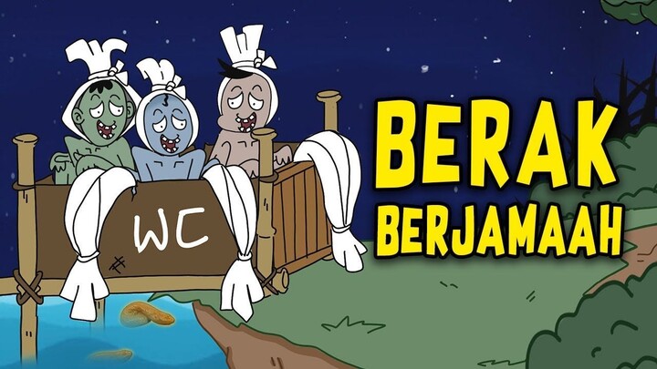 POCONG BERAK BERJAMAAH - Kartun Hantu Lucu