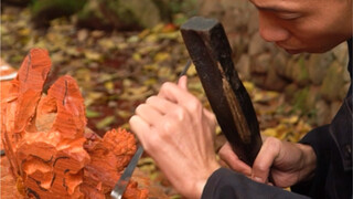 Carving Fairy Tail form Naruto out of wood