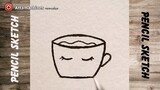 How to draw a cute coffee cup