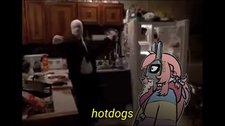 cooking hotdogs on the stove