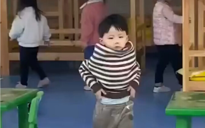 “Teacher, I’ve got my sweater on!”