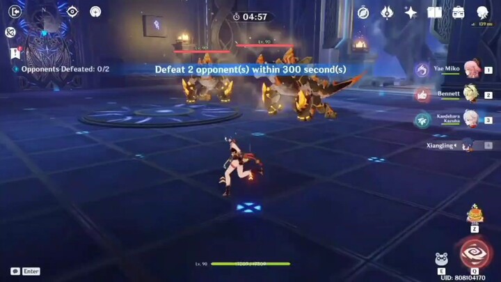 genshin impact : dungeon no hit