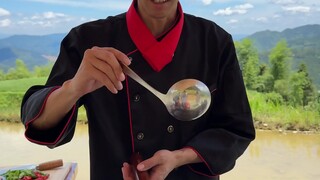 Edisi ke-43 dari Resep Empat Hidangan dan Satu Sup: Kura-kura Cangkang Lunak Rebus, Udang Rasa Teh, 