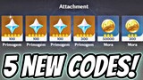 5 NEW CODES for 600 PRIMOGEMS💎! Genshin Impact 3.0 Update