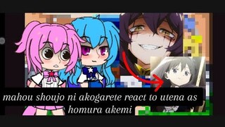 mahou shoujo ni akogarete react to utena as homura akemi #gacha#fypシ #foryou