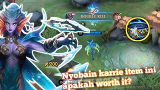 Nyobain karrie basic common !? dan item thunder belt !? to strong !? gak mudah mati | Mobile legend