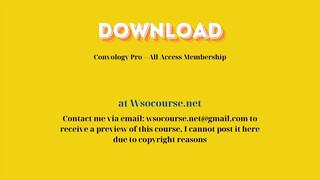 Convology Pro – All Access Membership – Free Download Courses