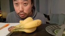 ASMR Plate Licking Sliced Banana + Drawing & Colouring Fish