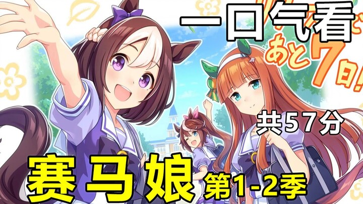 一口气看完【赛马娘 Pretty Derby】第1-2季剧情解说版（共57分）。拥有异世界的光辉名号及竞速能力的“赛马娘”自古以来就与人类共存的世界的故事。