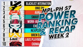 MPL-PH  SEASON 7 POWER RANKING & RECAP WEEK 2
