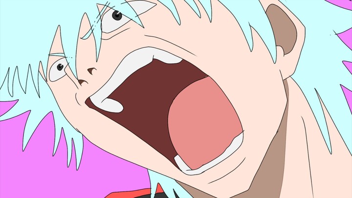Menggambar Gintama yg berteriak keras di openingnya (versi epic 3D di akhir)