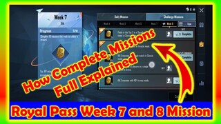 Season 15 Week 8 and 7 Royale Pass Missions Explained Pubg Mobile | Week 8 rp Missions Pubg Mobile