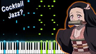 "Gurenge" (Jazz Version) - Demon Slayer: Kimetsu no Yaiba OP - LiSA (Synthesia Piano Tutorial)