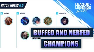 FIRST PATCH NOTES FOR WILD RIFT - BUFF AND NERF