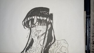 Simple Draw Komi. from Komi-san wa,Komyushou desu