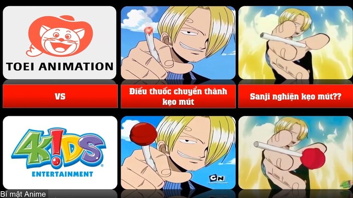 Cách 4kids thay đổi One Piece (so sánh kiểm duyệt One Piece)