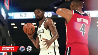 KD Returns! | WIZARDS at NETS | Full Game Highlights | 2020-21 NBA Preseason | NBA 2K21 Next Gen