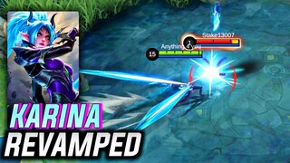 BYE BYE MARKSMAN PLAYERS - REVAMPED KARINA BUSA IS HERE | KARINA REVAMP | MOBILE LEGENDS BANG BANG