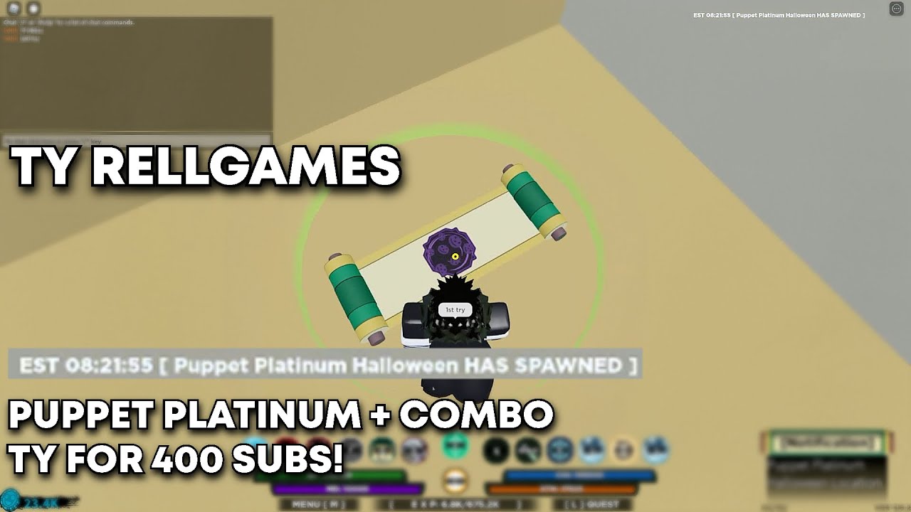 Puppet Platinum + Combo Shindo Life, Roblox, Shindo Life