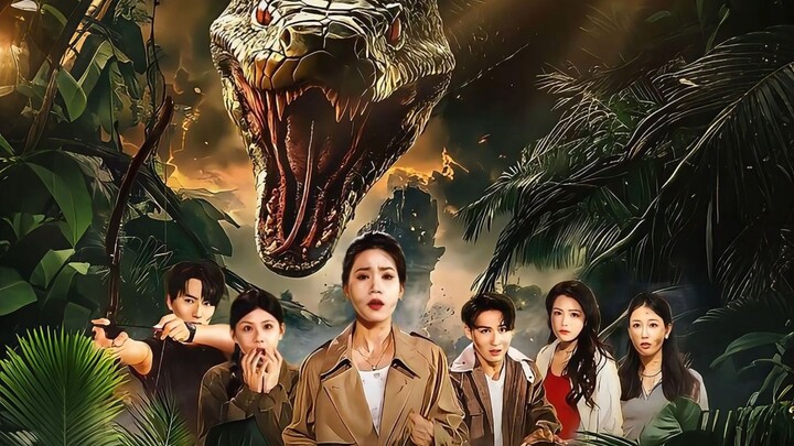 A beautiful woman and her friends were attacked by a giant python while on an outing in the wild....