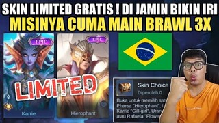 DI JAMIN DAPET SKIN LIMITED GRATIS !! CUMA DI SURUH MAIN BRAWL 3X ! SERVER INDO AUTO MENANGIS