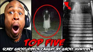 Top 5  Scary Ghost Videos Caught By Ghost Hunters REACTION!!