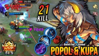 21 Kills!! Popol and Kupa Critical Damage (ONE HIT BUILD) - Build Top 1 Global Popol and Kupa ~ MLBB