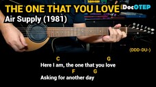 The One That You Love - Air Supply (1981) Easy Guitar Chords Tutorial with Lyrics