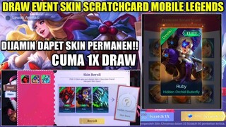 DRAW EVENT SKIN SCRATCHCARD TERBARU MOBILE LEGENDS!!! 1X DRAW DIJAMIN DAPET SKIN PERMANEN