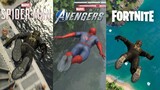 Spider-Man Diving From Highest Point In Fortnite,Avengers game And Spiderman | PS5