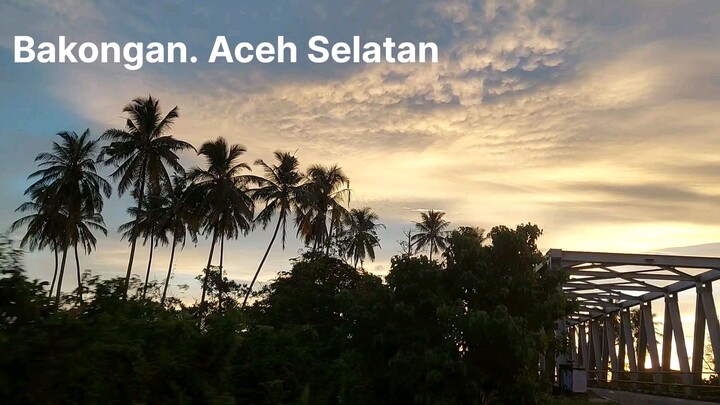 Pemandangan Sunset di Bakongan. Aceh Selatan.