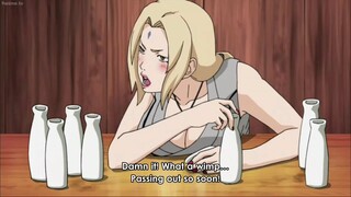 Tsunade drinks a lot of alcohol,remembers Nawaki and Dan