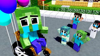 Monster School Baby Zombie Sky - เรื่องเศร้า - Minecraft Animation