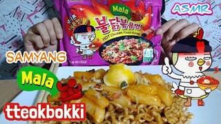 ASMR Samyang Mala 4x Spicy & Tteokbokki | ASMR Indonesia