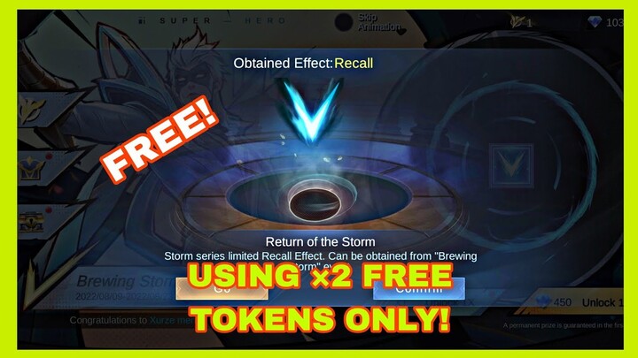 CLAIM ×30 TOKENS! BREWING STORM FREE TOKENS EVENT | VALE HERO SKIN MOBILE LEGENDS BANG BANG
