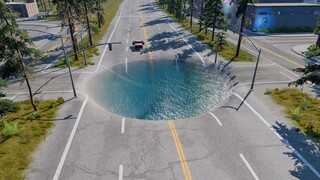 The deceleration pool at the intersection is a genius design
