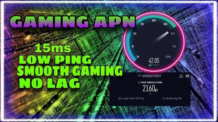 15ms Gaming apn Low ping and Smooth Gaming