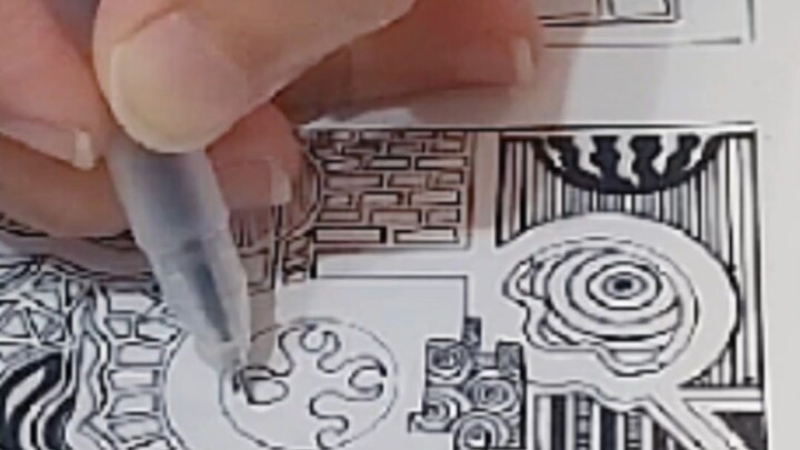 Zentangle - Circle pattern 圆形禅绕图 #zentangle #learntodraw #creativehealing #handcraft #禅绕画 #绘画治愈 #手绘