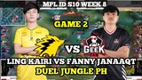LING KAIRI VS FANNY JANAAQT!! ONIC VS GEEK FAM!! MPL ID S10 MINGGU KE-8 HARI 2 (GAME 2)