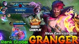 MANIAC! New Skin Exorcist Granger Double Gameplay - Top Global Granger by Grey. - Mobile Legends