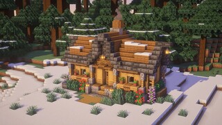 Minecraft: how to build small starter house simple tutorial