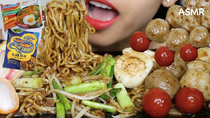 VARIAN BARU👩🏻‍🍳 BIKIN INDOMIE SAUS BLACKBEAN 😝, RASANYA❓ASMR MUKBANG INDONESIA