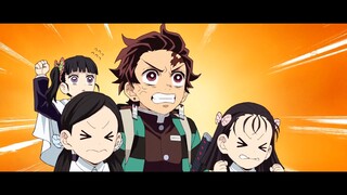 Tanjiro dan bawahan kocho shinobu bertemu dengan Uzui tengen