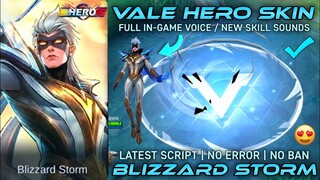 Vale Hero Skin Script | Blizzard Storm | Full In-Game Voice & New Skill Sounds | Early Access
