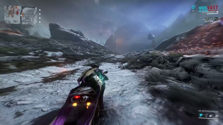 Поездка на атомицикле в Долине сфер в Warframe