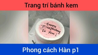 Trang trí bánh kem kiểu Hàn