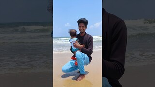 😍 Nishith's First time Beach experience 😍#shorts #trending #viral #love #baby #reels