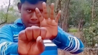 印第安街头高手，手掌穿越幻术！