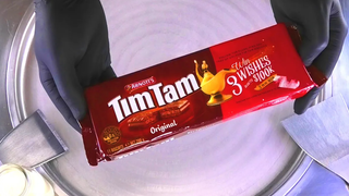TimTam ไอศกรีมโรล วิธีทำไอศกรีมบิสกิตด้วยคุกกี้ช็อกโกแลต Arnotts Tim Tam ASMR