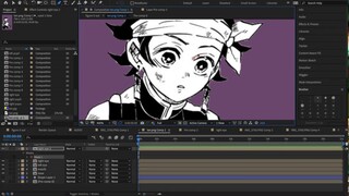 watch me animate a mangacap || after effects